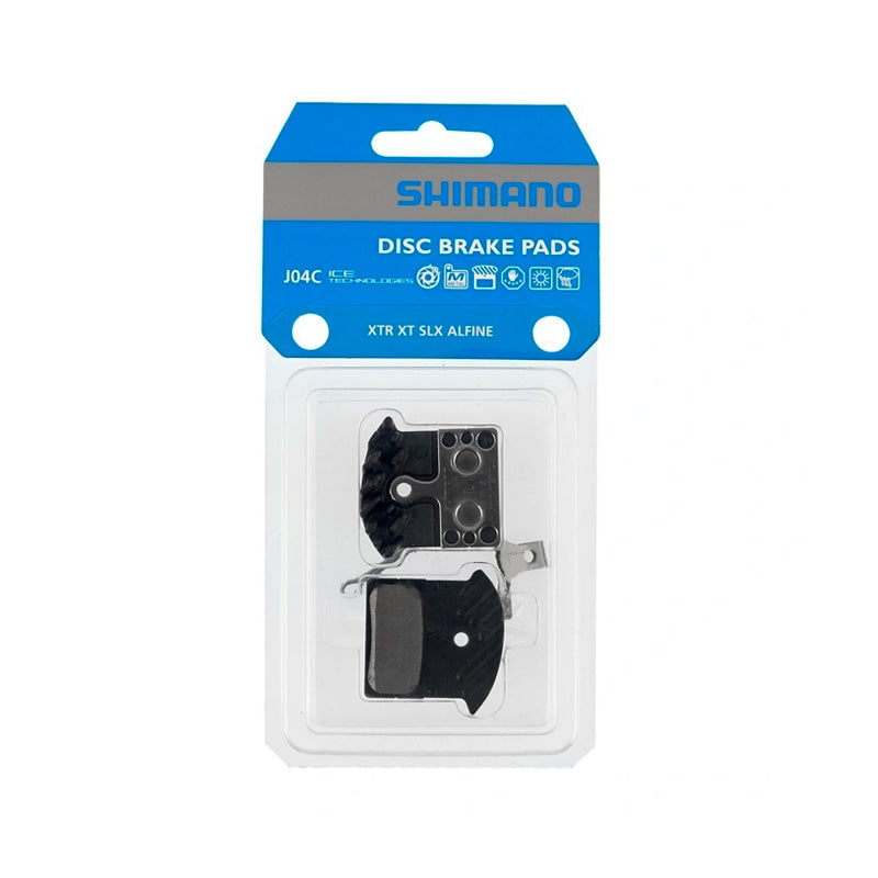 Balatas de freno SHIMANO J04C-MF de metal con aleta